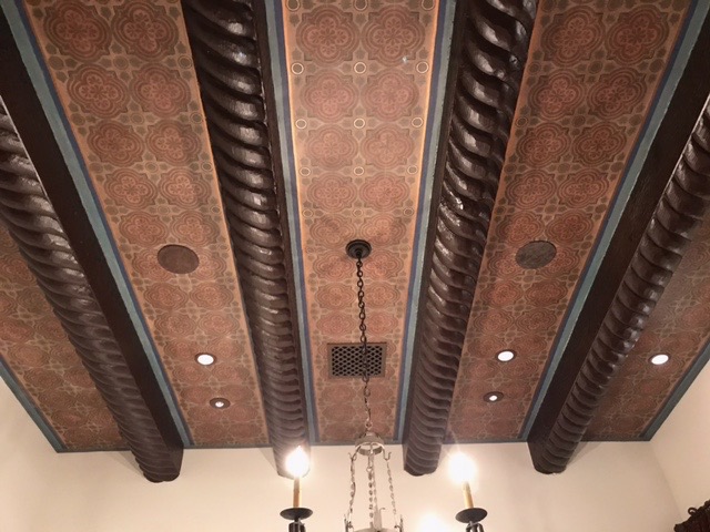Leather looking ceiling